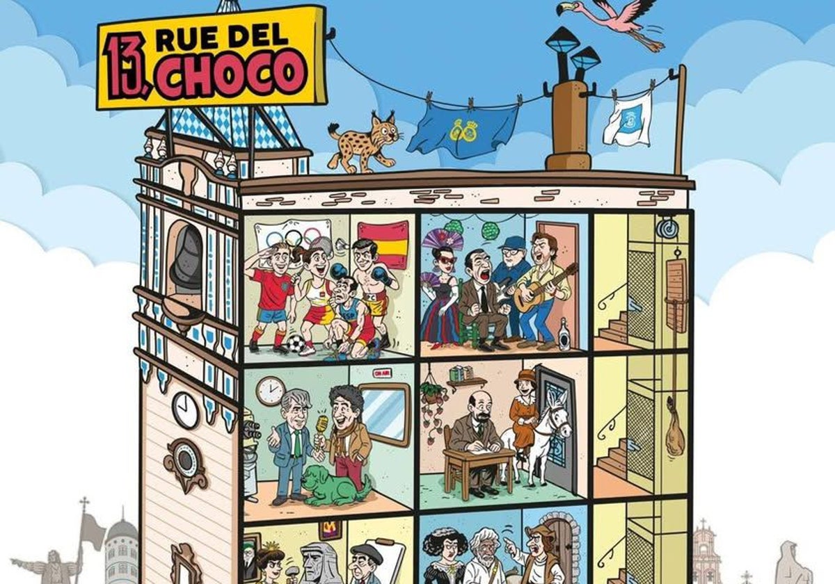 Viñeta de 'Más de Huelva que un Choco' al estilo 13 Rue del Percebe