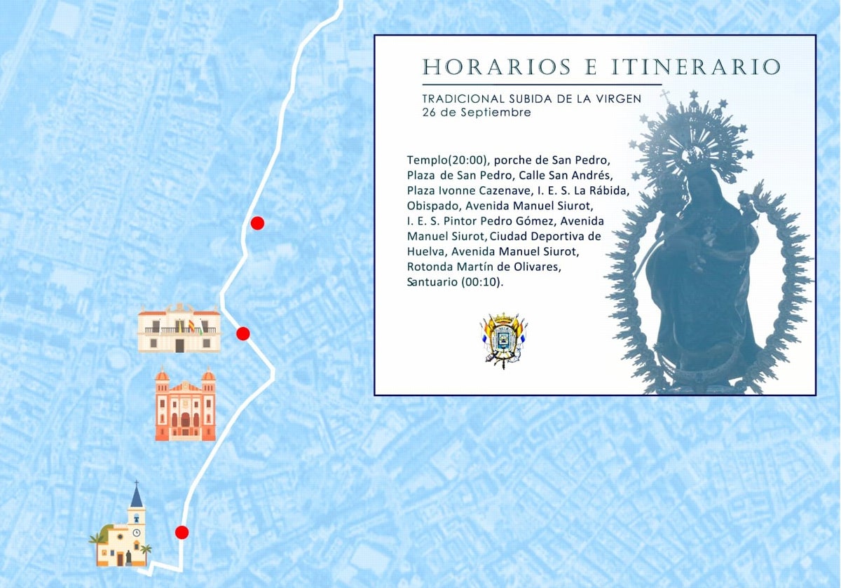 Recorrido de la Virgen de la Cinta este próximo viernes