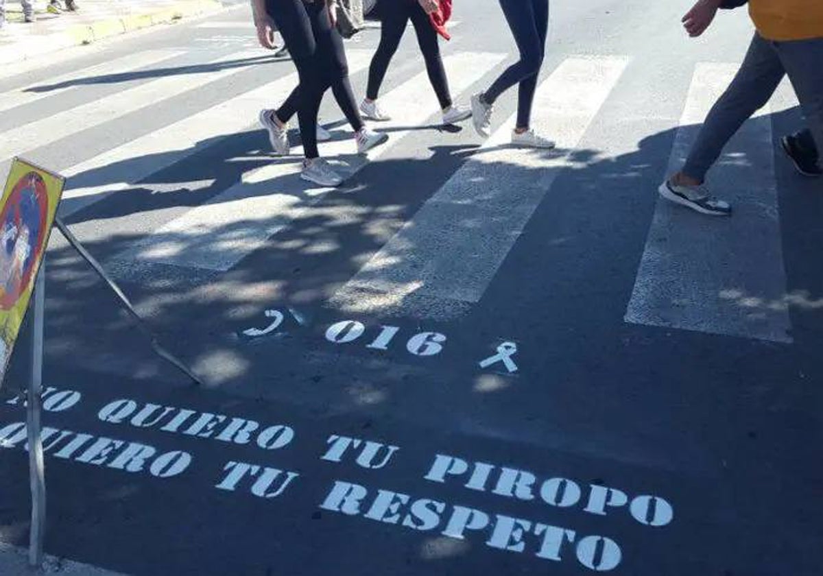 Mensaje contra la violencia machista