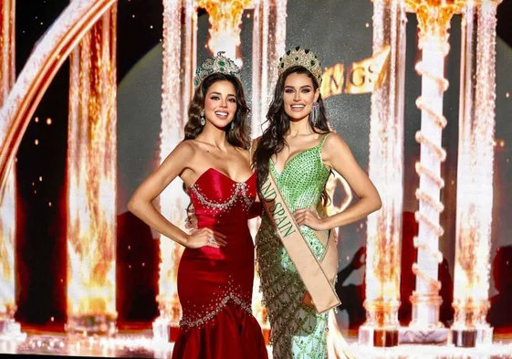 Susana Medina, a la derecha, conquistó en Isla Cristina el galardón de Miss Grand Spain 2024