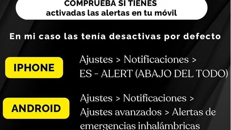Descubre si tu móvil puede recibir las alertas de posibles catástrofes como la DANA de Valencia