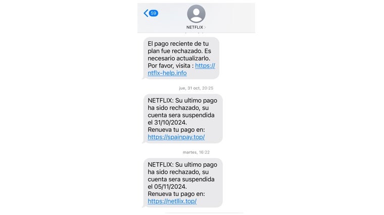 Así es la estafa que está llegando a los usuarios de Netflix a través de mensajes de SMS