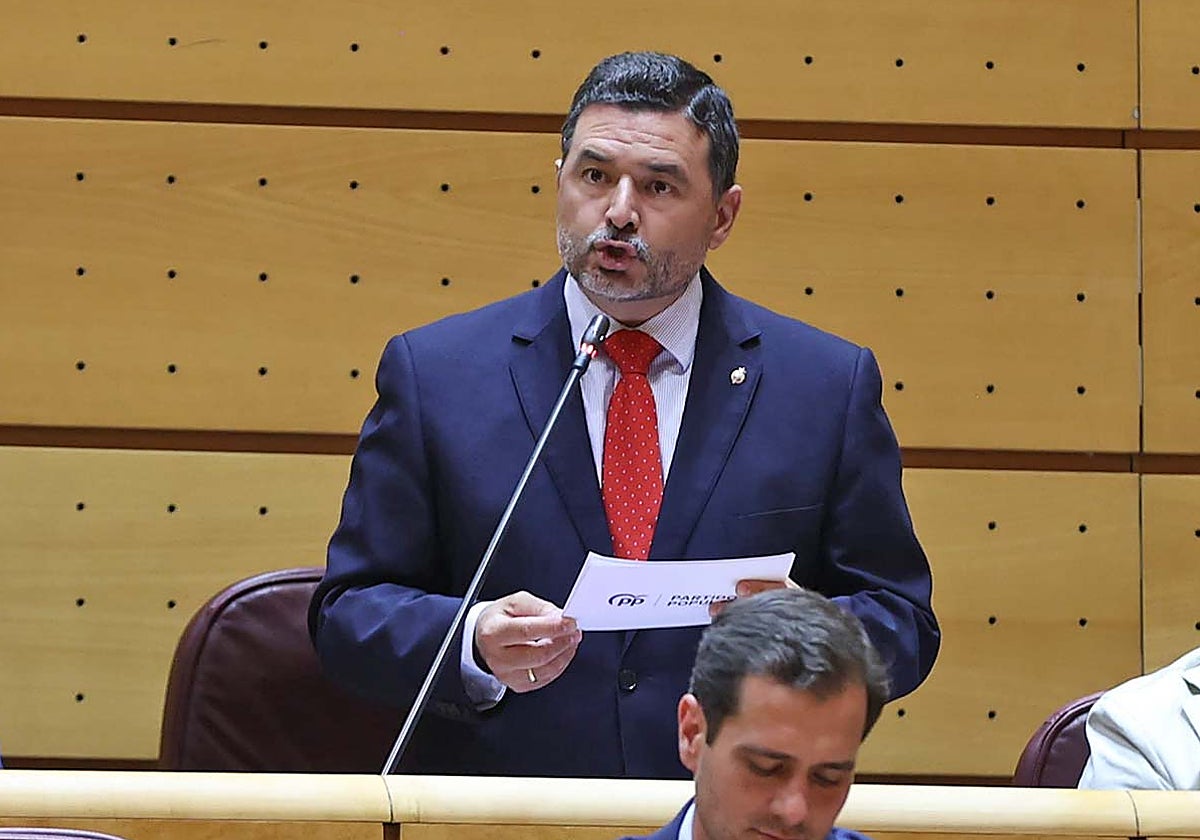José Enrique Sánchez en una de sus intervenciones en el Senado