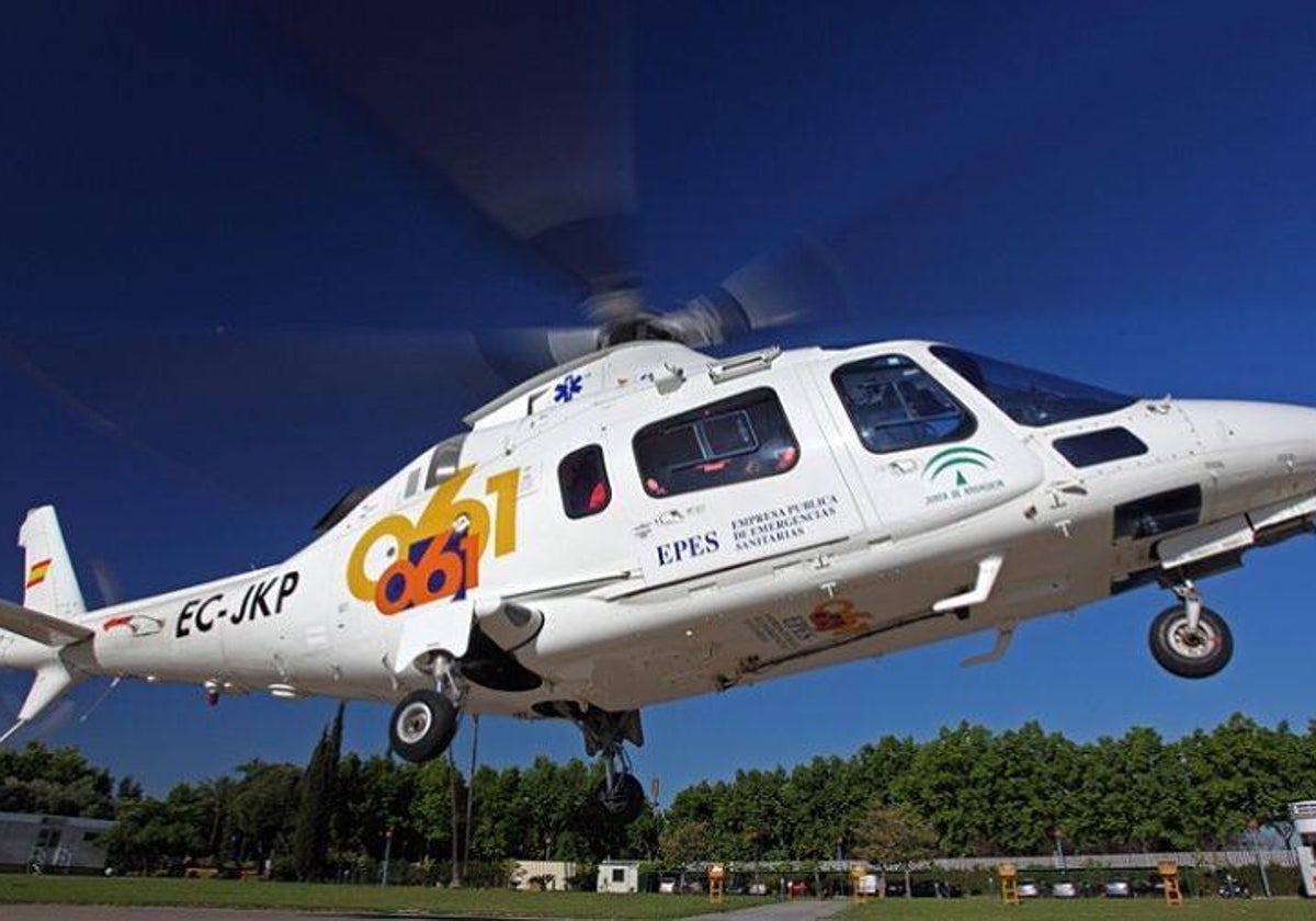 Un helicóptero del 061 ha tenido que acudir a por el herido