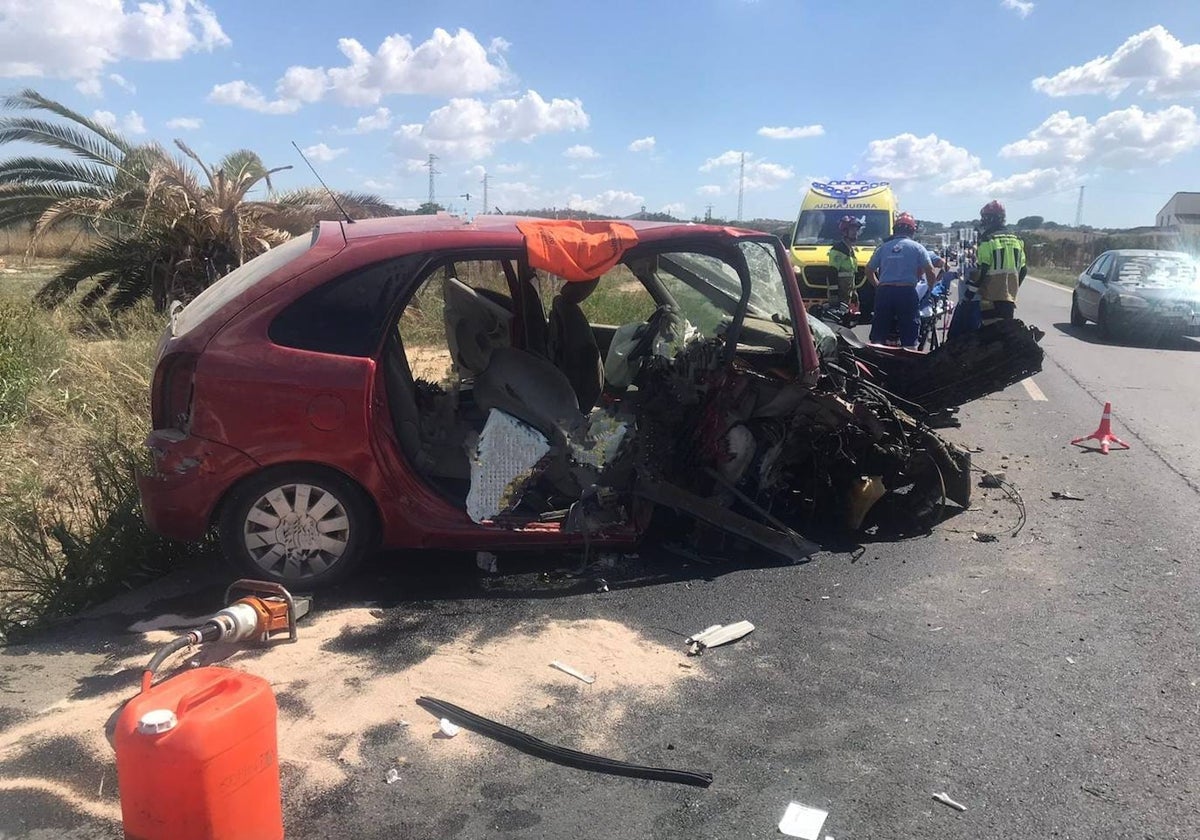 Uno de los accidentes registrados esta semana en la provincia de Huelva