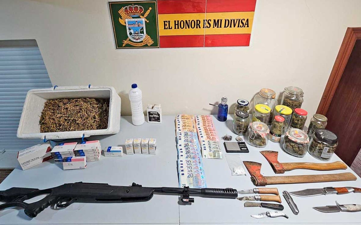 El material ilícito intervenido en la operación