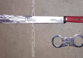 Intenta agredir a la Policía con «un machete de grandes dimensiones» cuando iba a ser detenido en Rociana