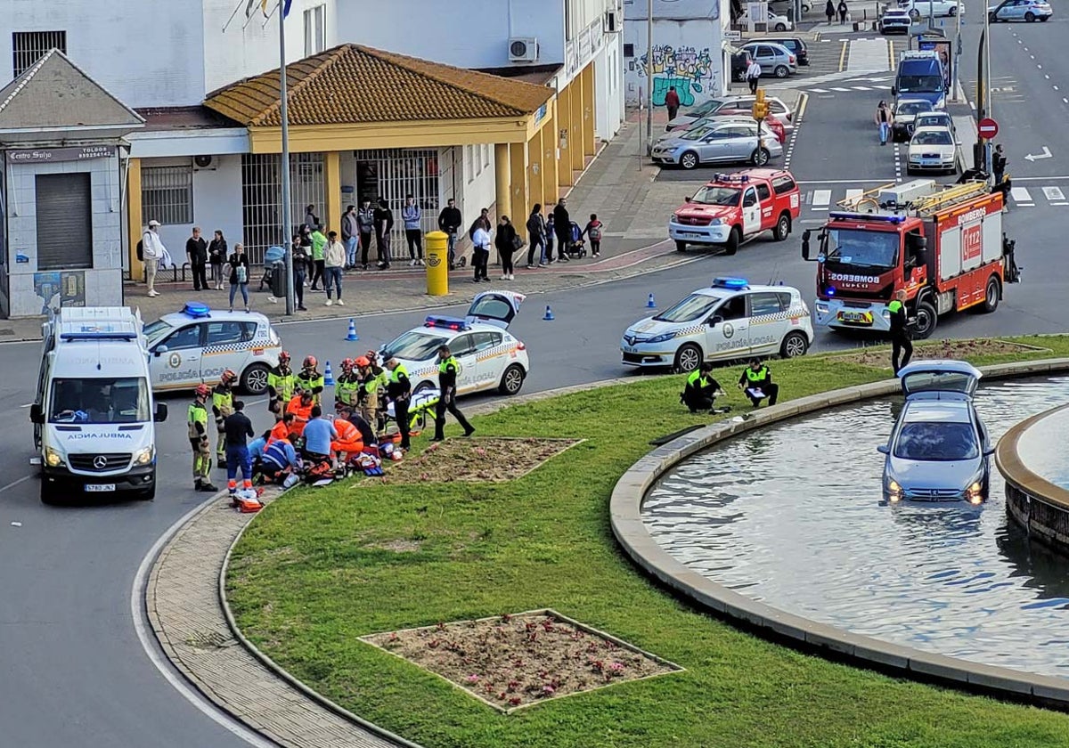 La zona del accidente a los pocos minutos del siniestro