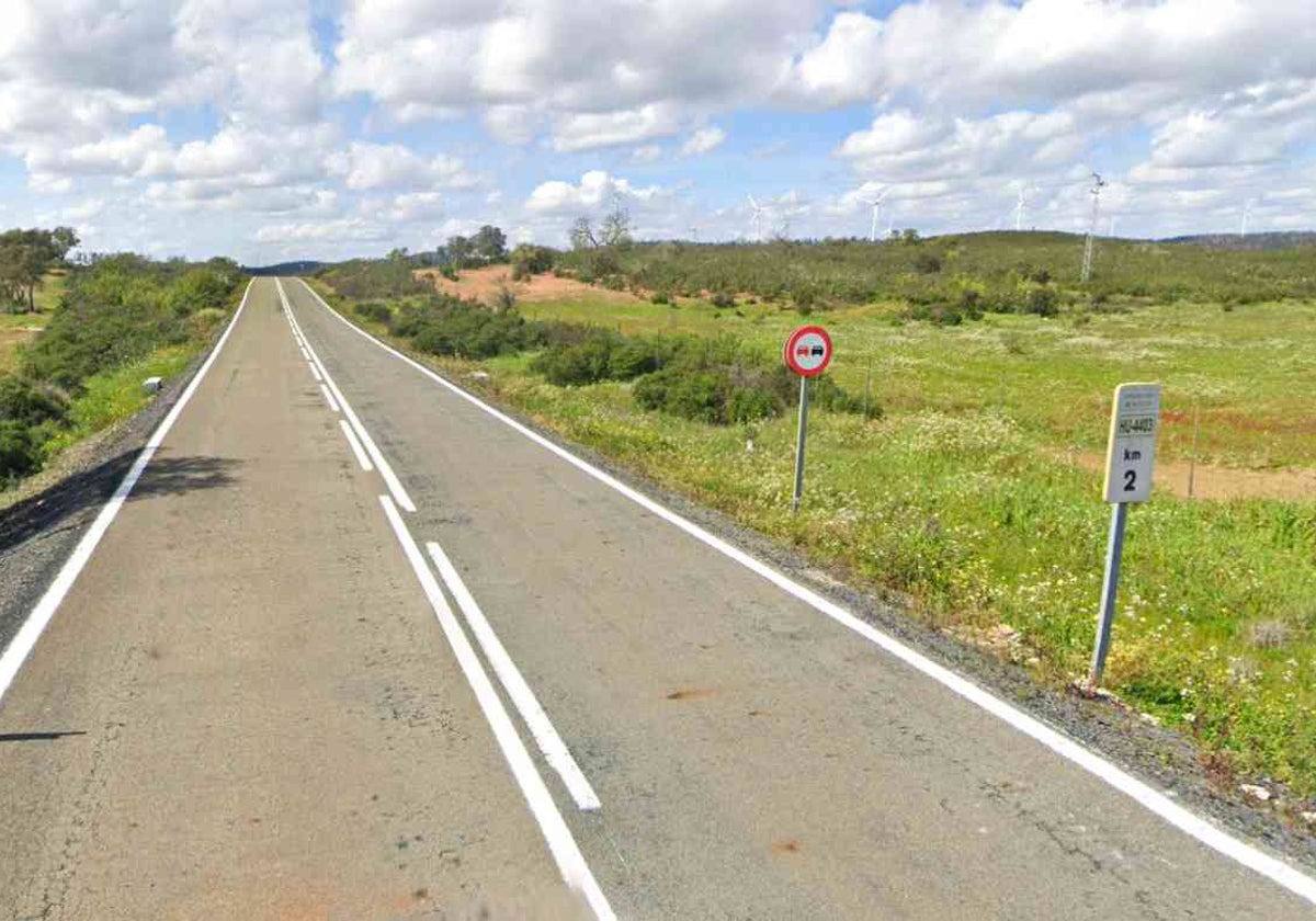 Tramo de la carretera donde se produjo el siniestro
