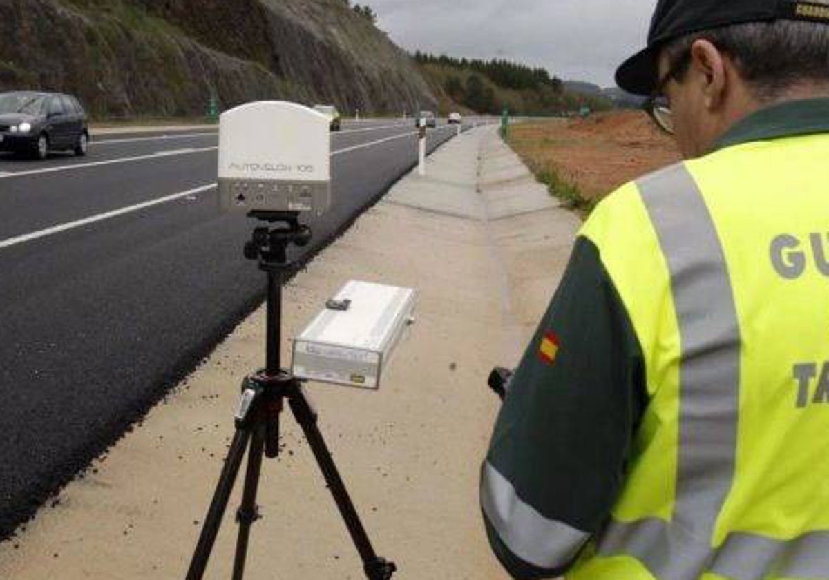 Control de velocidad de la Guardia Civil de Tráfico