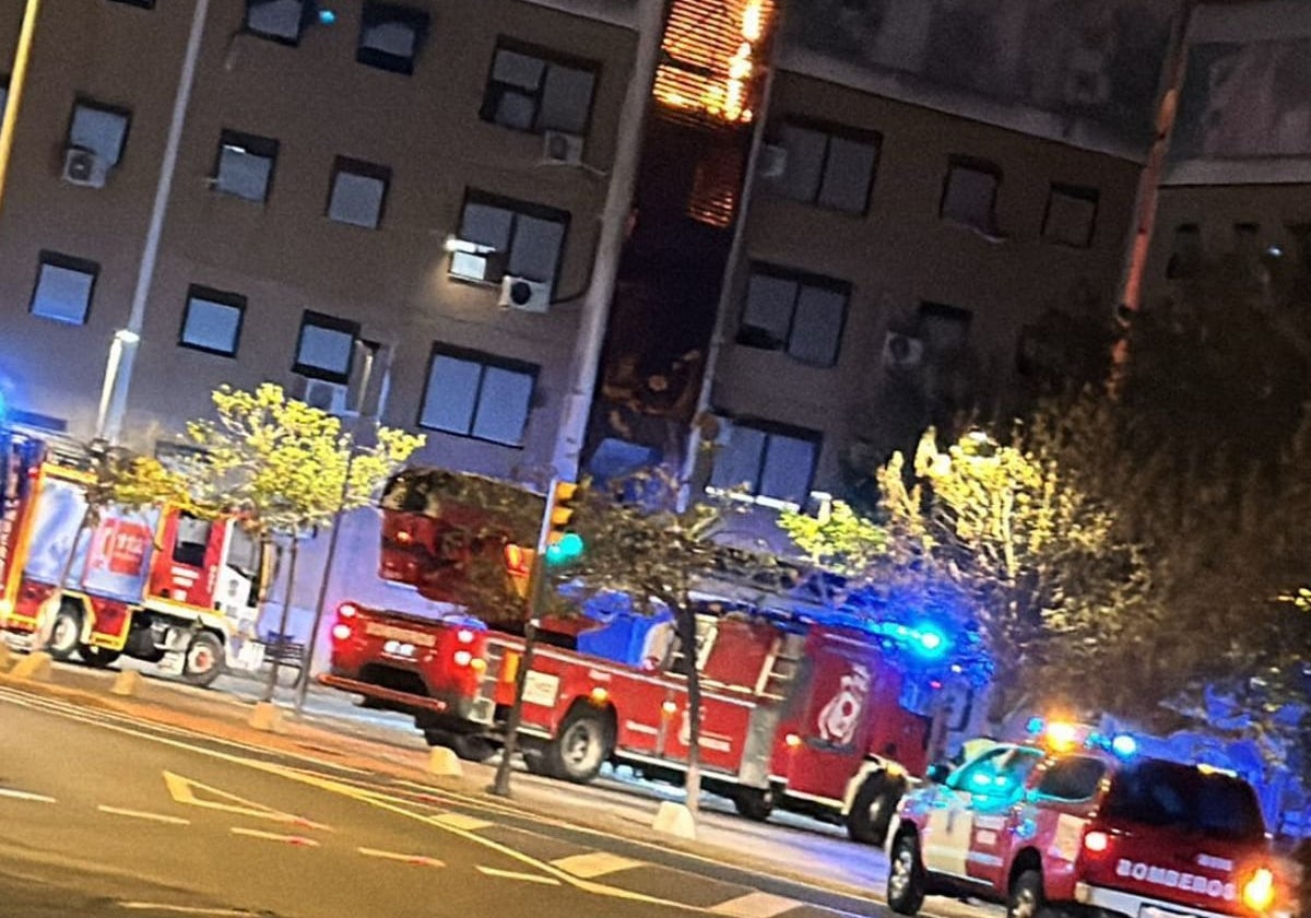 El incendio del edificio, hace unos días