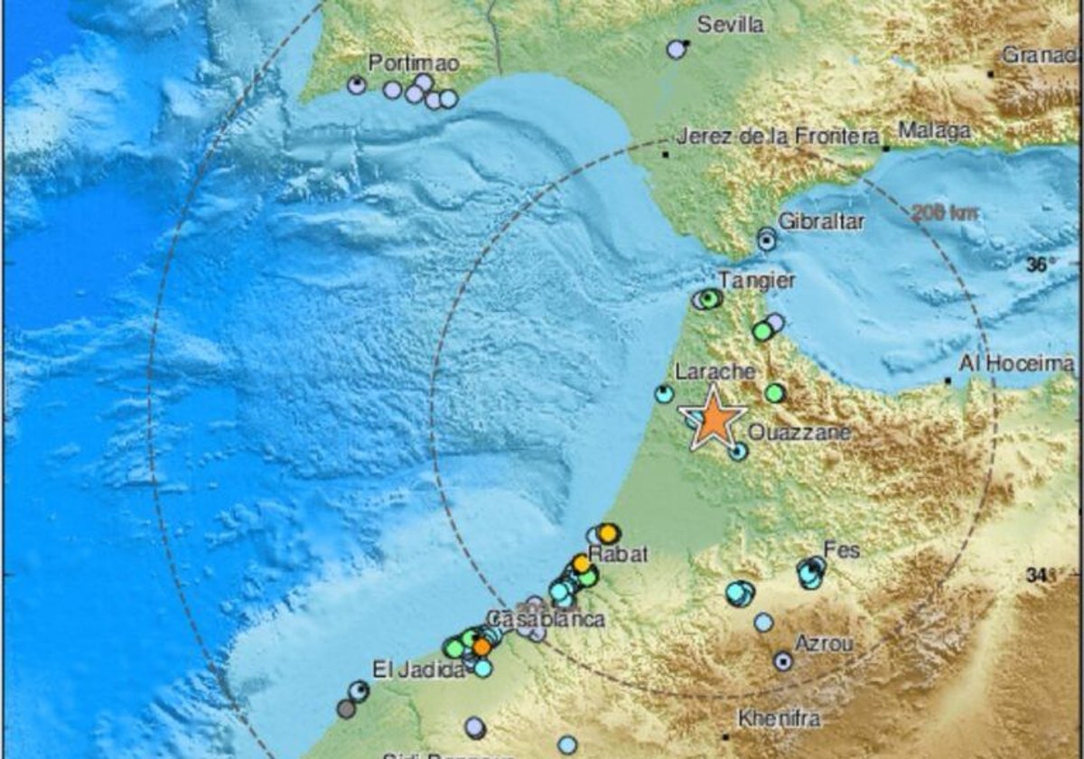 Las zonas en las que se dejó sentir el terremoto de este lunes por la noche