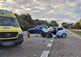 Un muerto y un herido en Aracena tras una colisión frontal en la N-433