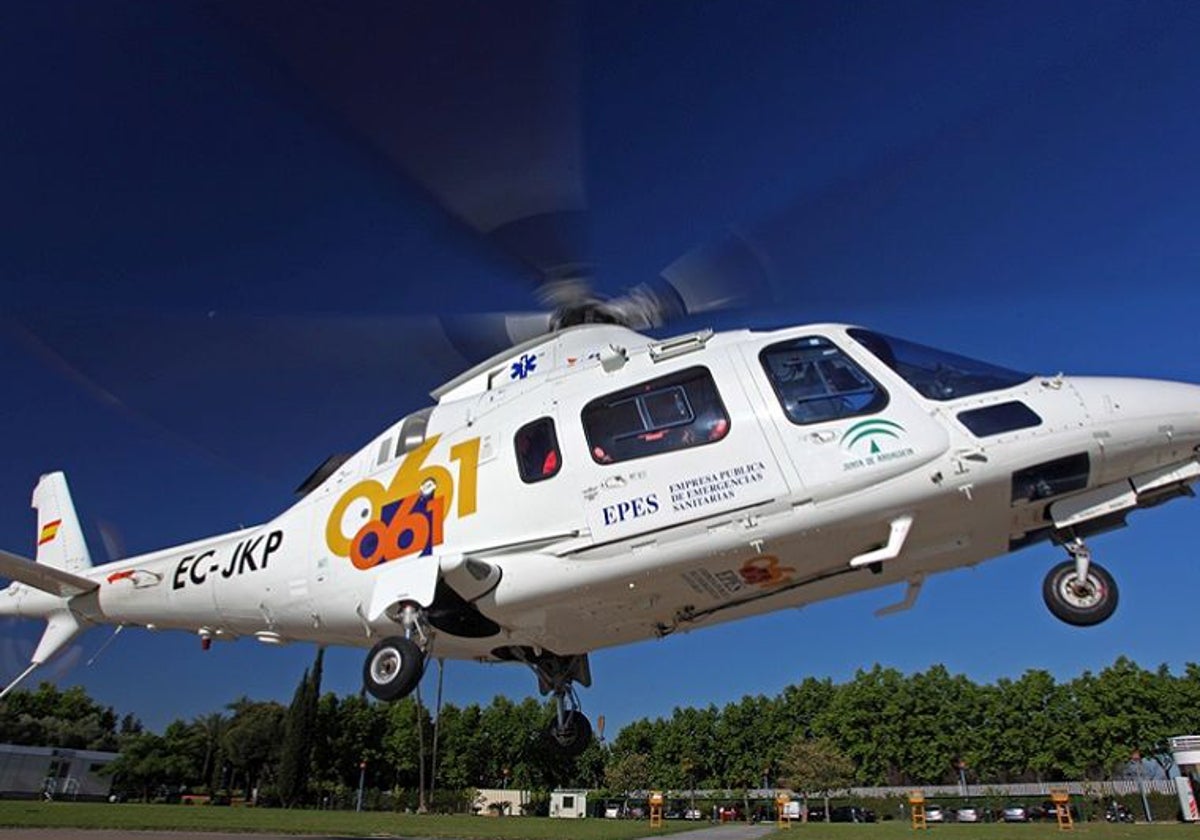 El obrero tuvo que ser evacuado en helicóptero a un hospital tras sufrir varias lesiones