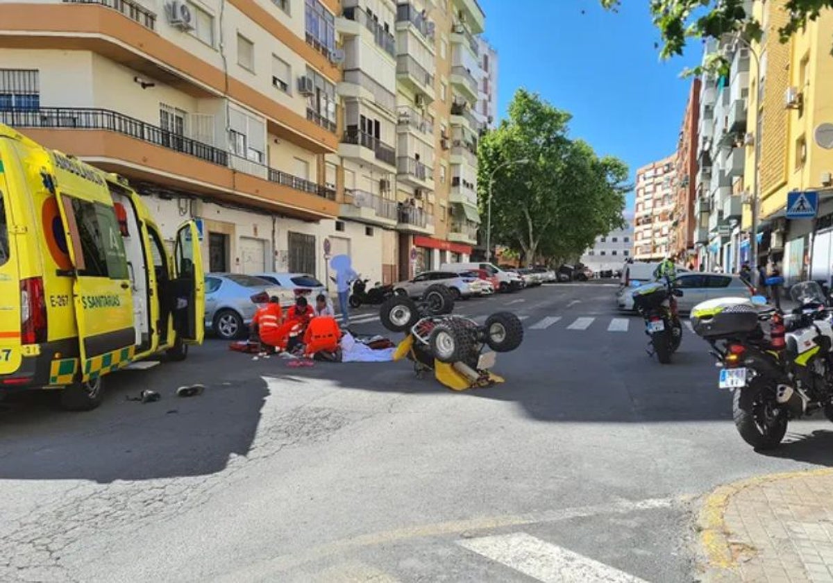 El aparatoso accidente se ha producido en la calle Vasco Núñez Balboa de la capital