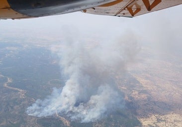 Incendio en Huelva: Aumentan los medios en la extinción del fuego en Aroche, que incorporan efectivos portugueses