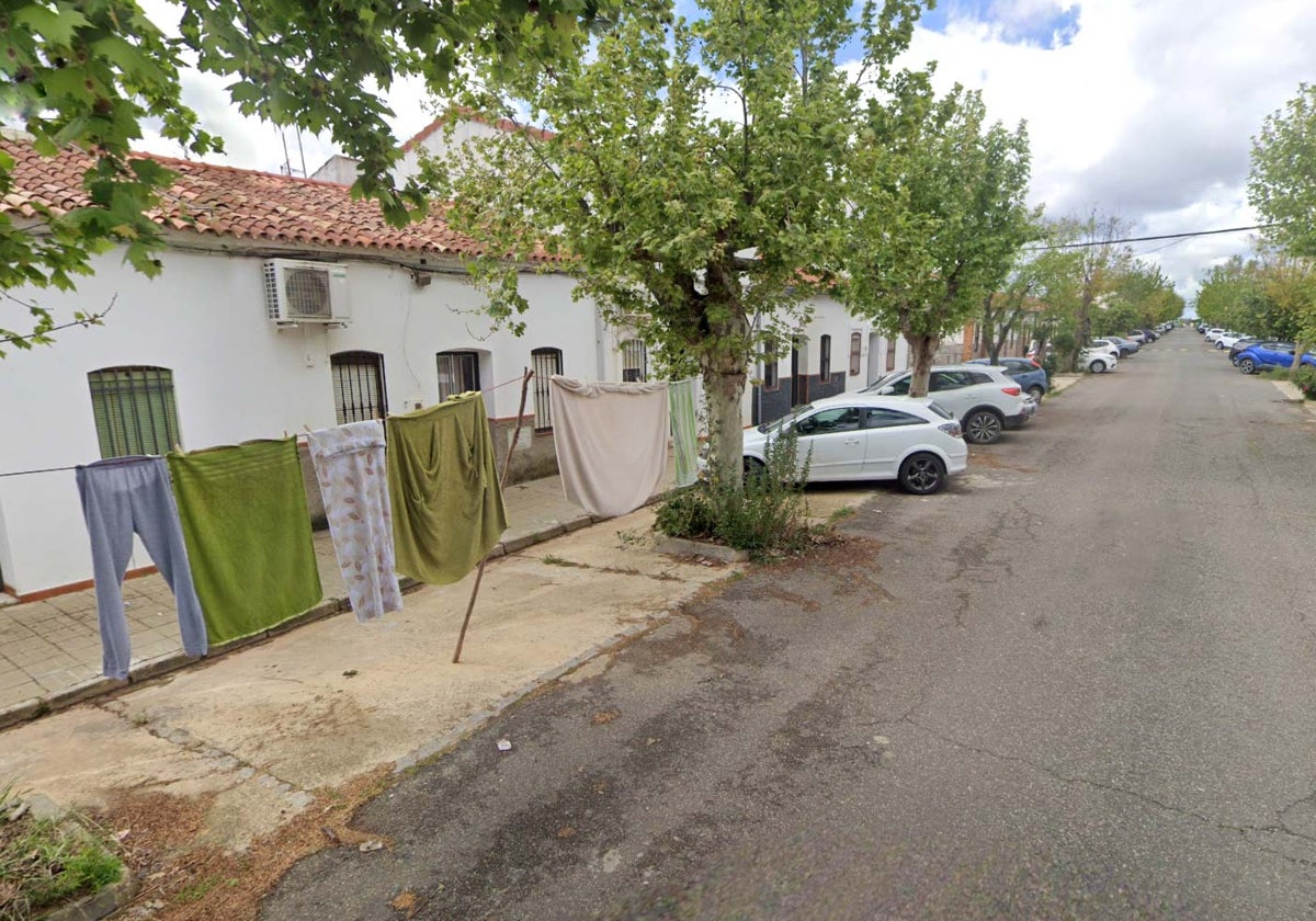 Una calle de la barriada Alto de la Mesa de Riotinto