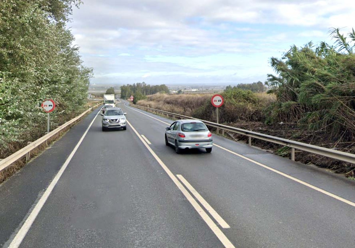 Tramo de la A-494 donde se produjo el siniestro