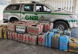 La GNR portuguesa se incauta de más de 1.500 kilos de hachís en el Guadiana con la ayuda de la Guardia Civil
