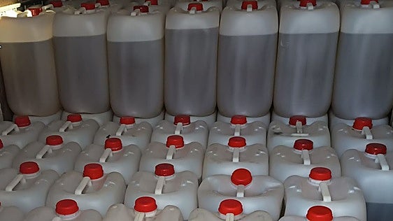 Detenido cuando conducía cerca de Gibraleón con 90 'petacas' de gasolina destinadas al narcotráfico