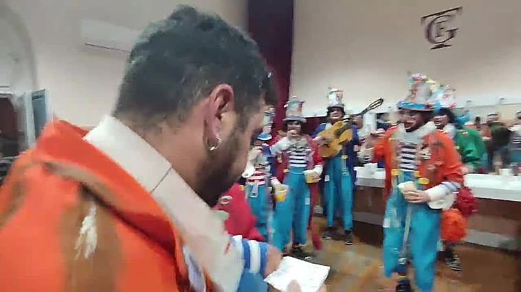 La Chirigota AMO ESCUCHA en camerinos