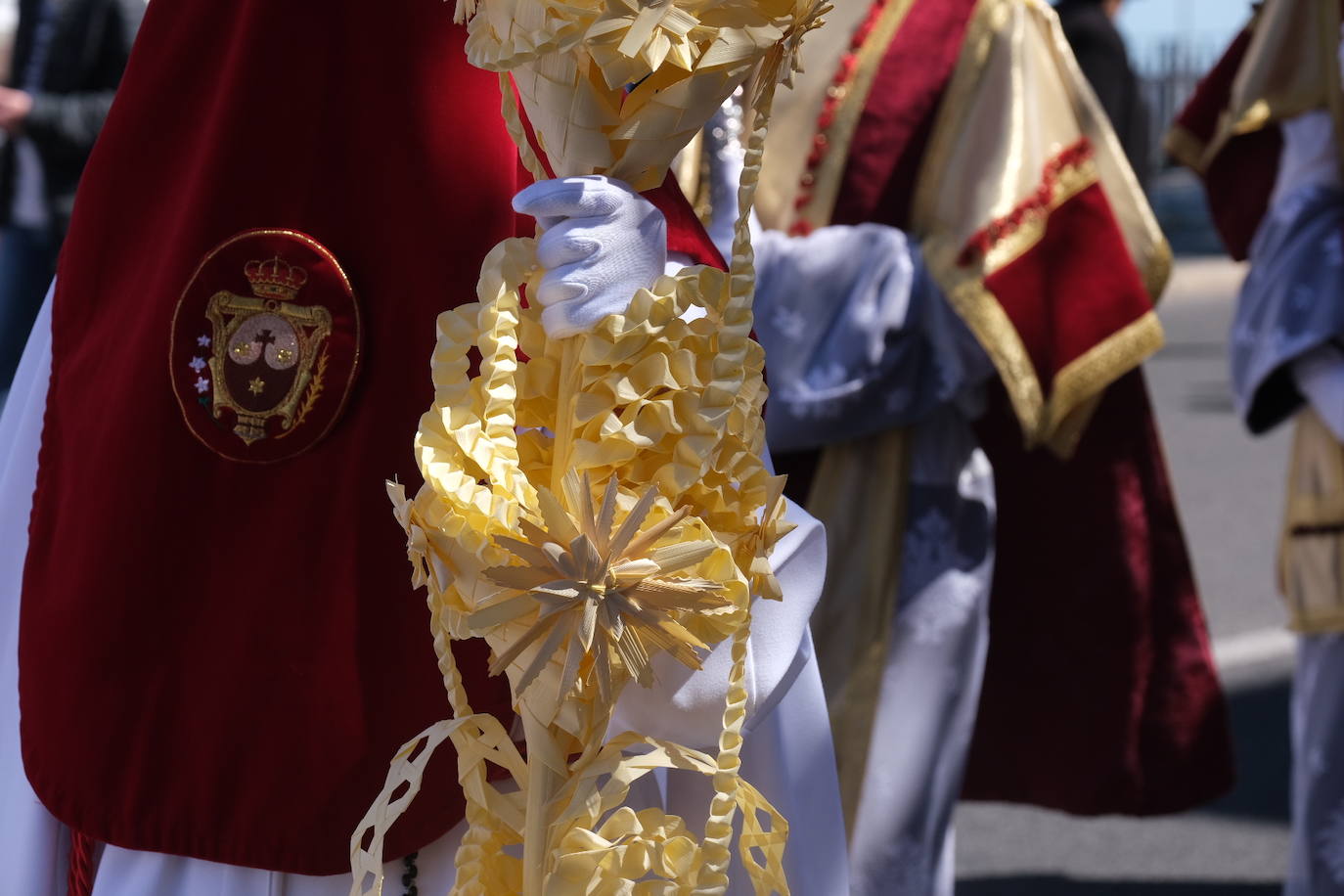 Fotos: la Borriquita ya luce en procesión en este Domingo de Ramos