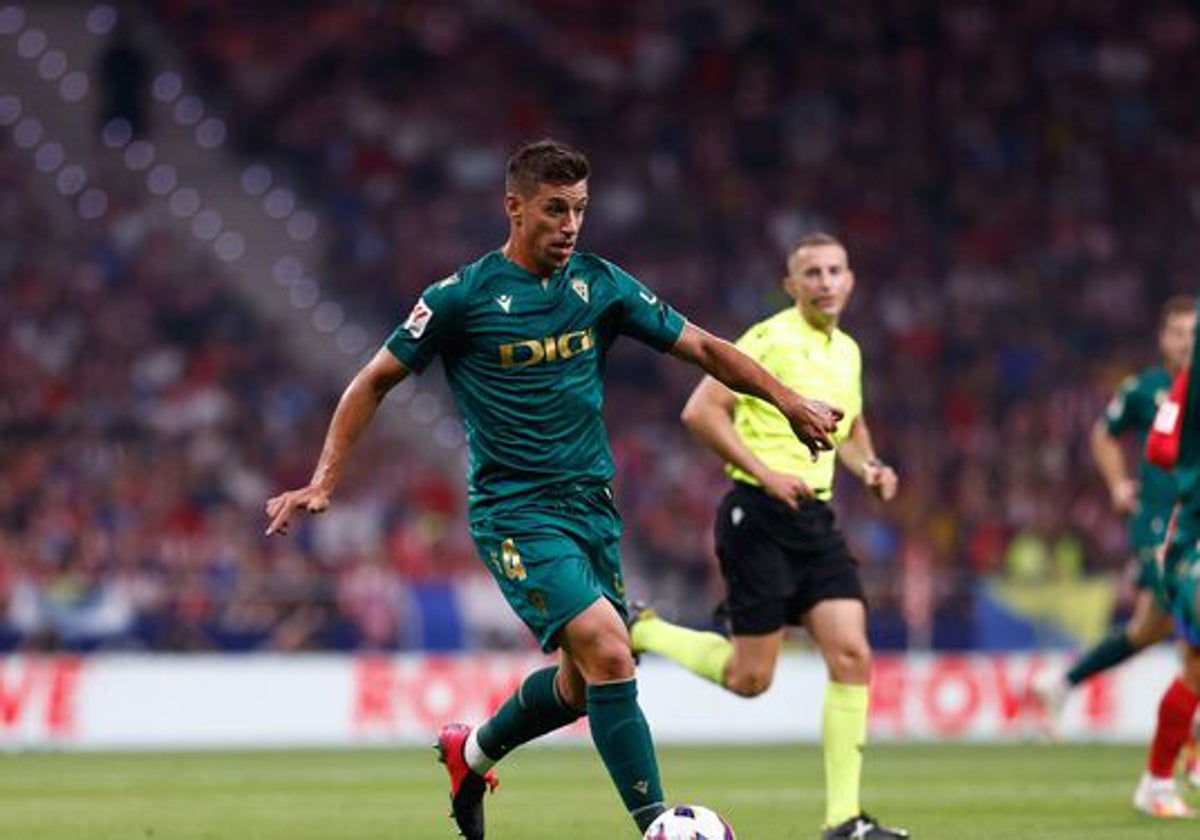 Rubén Alcaraz en el partido ante el Atlético