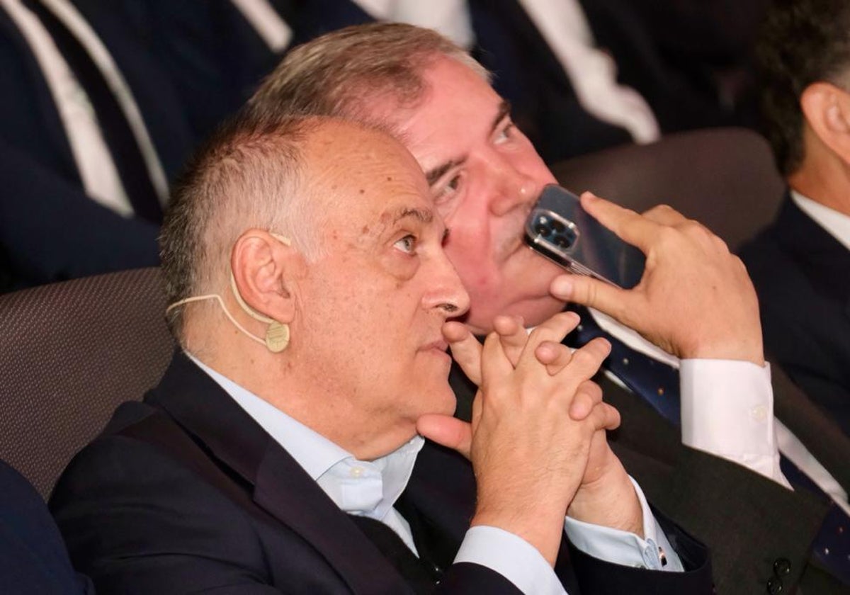 Javier Tebas y Manuel Vizcaíno