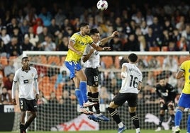 La pizarra del Valencia 2-0 Cádiz