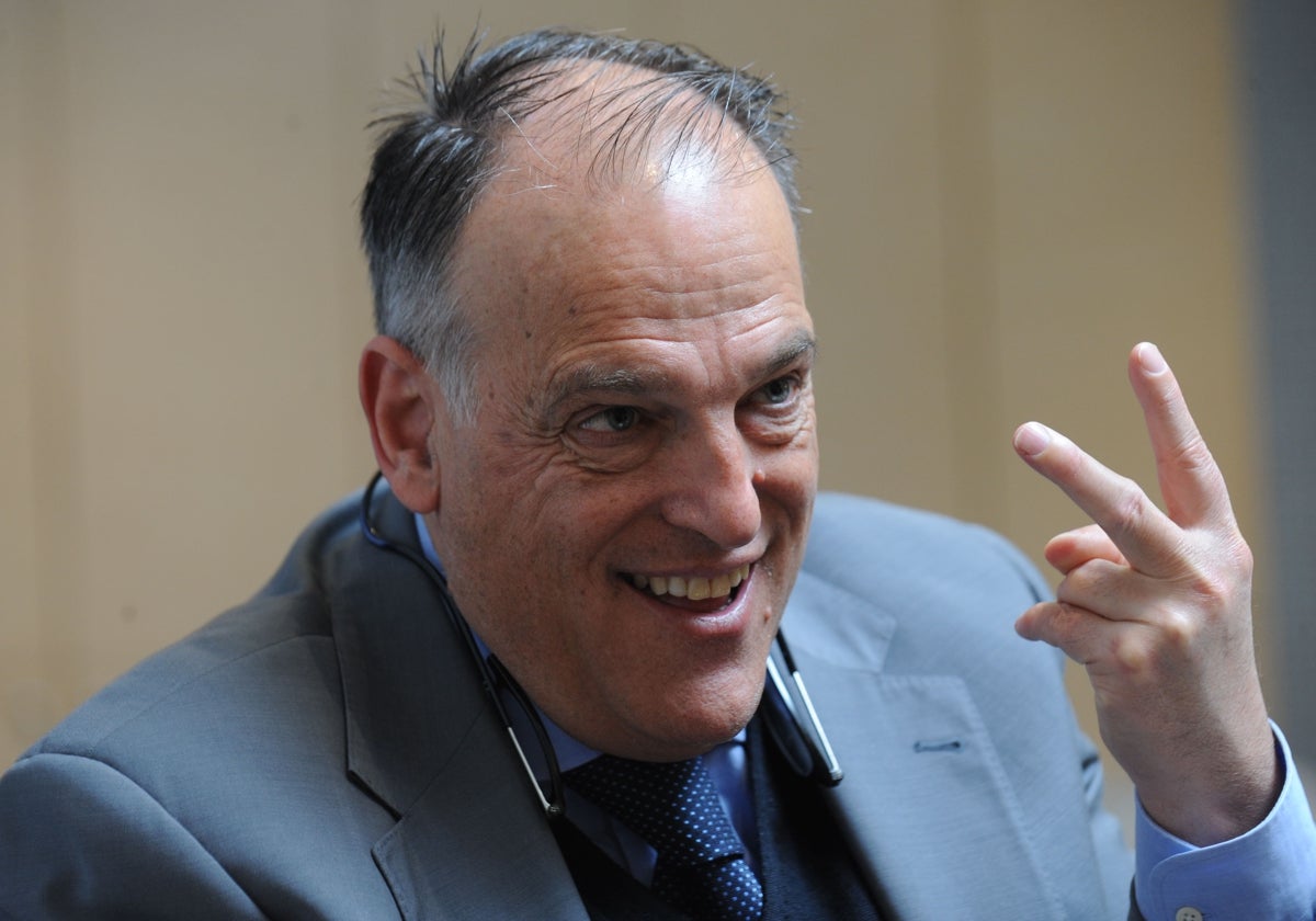 Javier Tebas en una imagen de archivo.