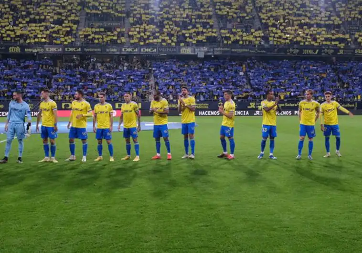 Once del Cádiz ante el Madrid