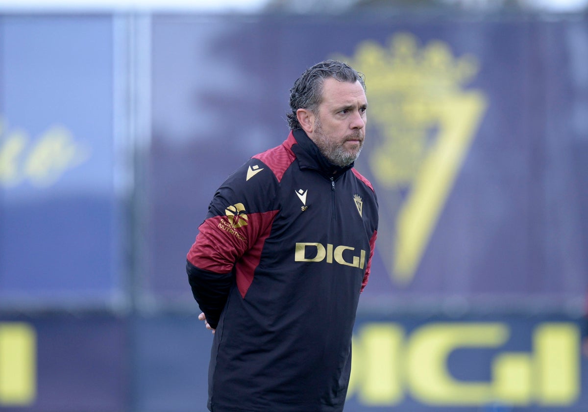 Sergio González, durante la sesión de entrenamiento del miércoles