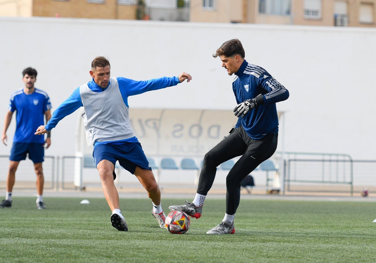 Belencoso, durante un entrenamiento con el conjunto murciano