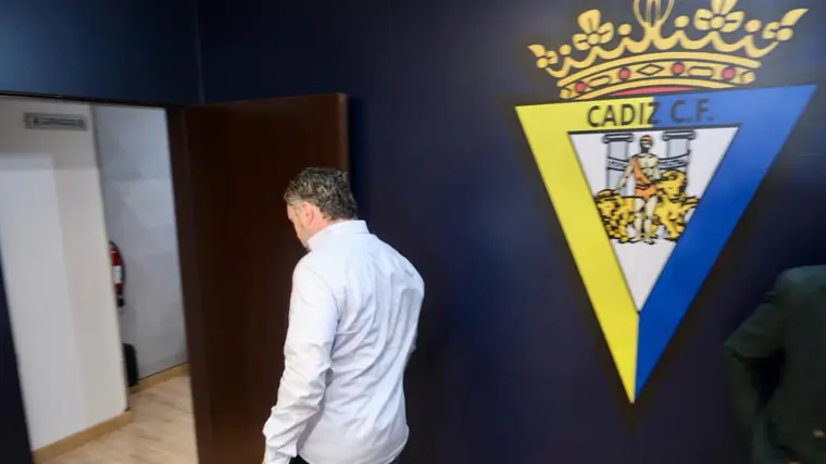 Sergio González en su despedida del Cádiz CF.