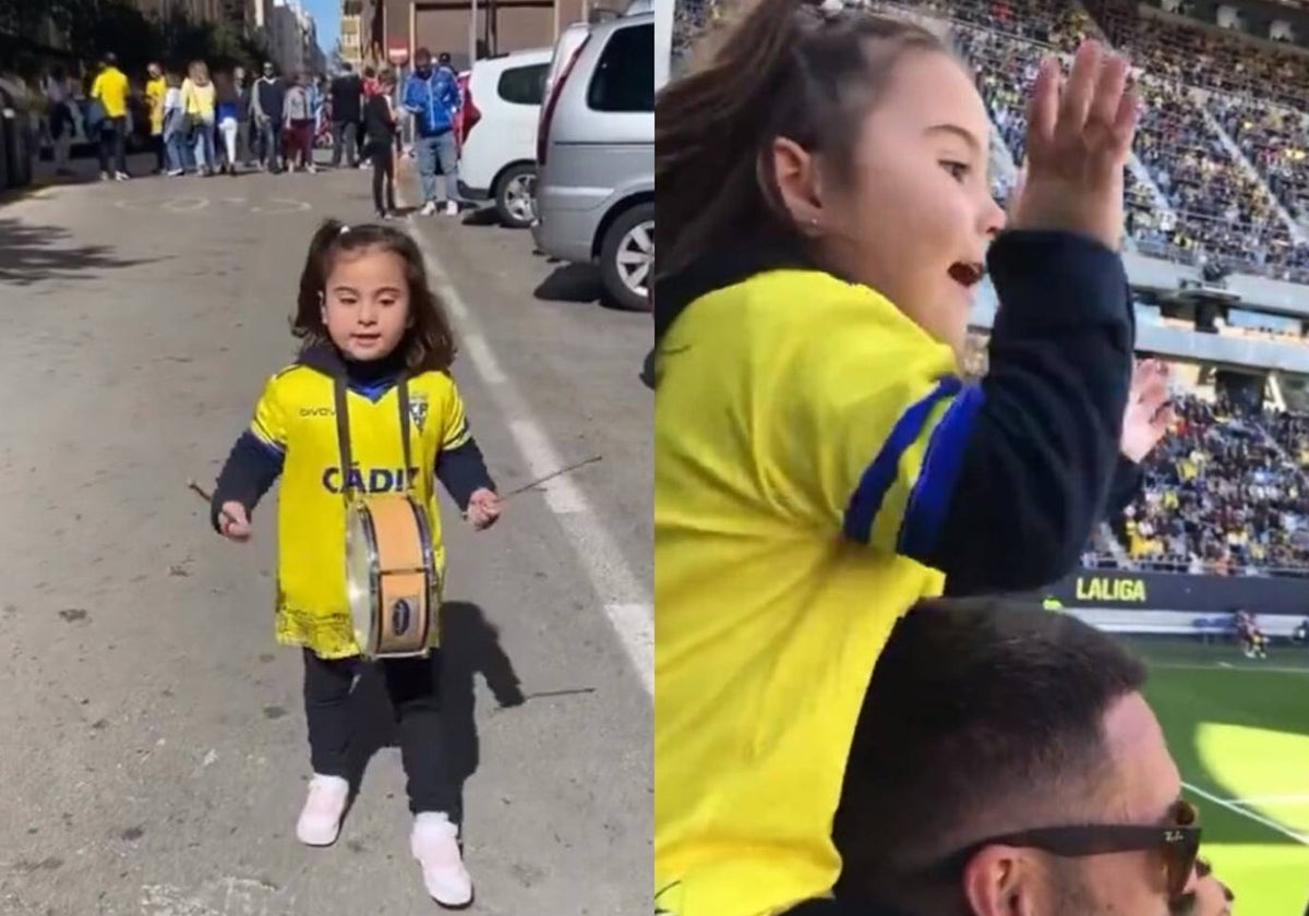 La pequeña Mía, dentro y fuera del estadio