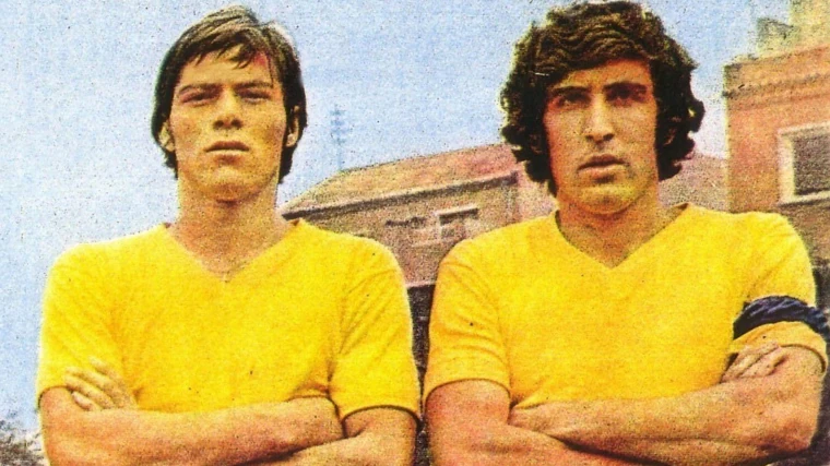 Migueli y Andrés en el Cádiz CF.