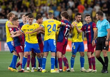 La pizarra del Cádiz 0-1 Barcelona