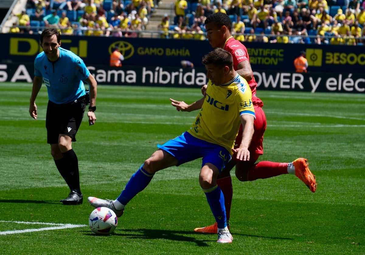 Alcaraz en el partido ante el Getafe