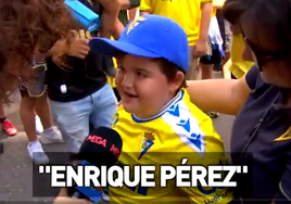 Enrique, el pequeño hincha del Cádiz CF que sueña con la permanencia