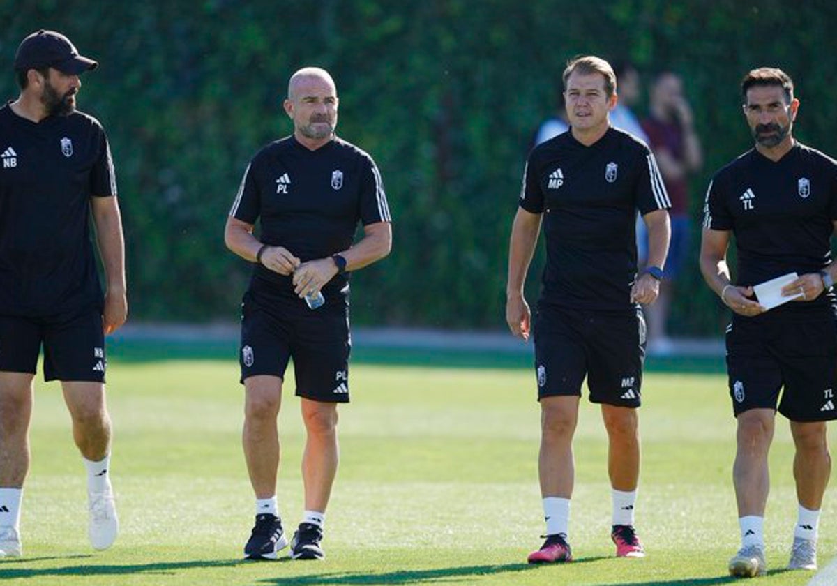 Nico Bosch, Paco López, Manu Poblaciones y Toni López durante la etapa en el Granada.