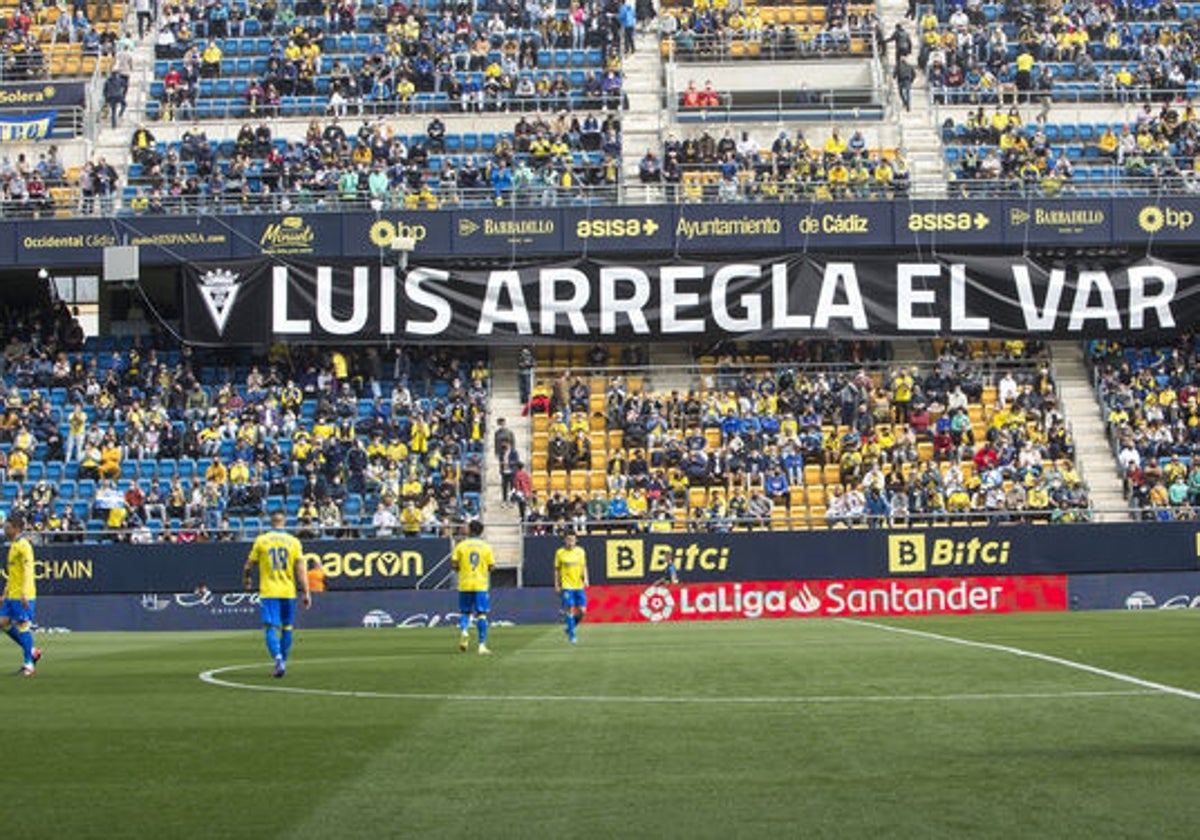 Imagen de la famosa protesta del Cádiz CF contra Rubiales hace un par de temporadas