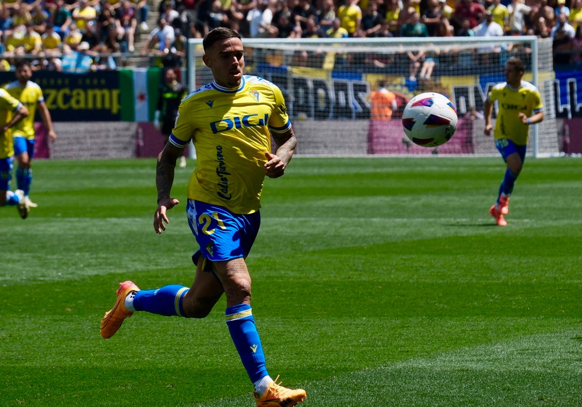 Roger Martí, delantero del Cádiz CF.