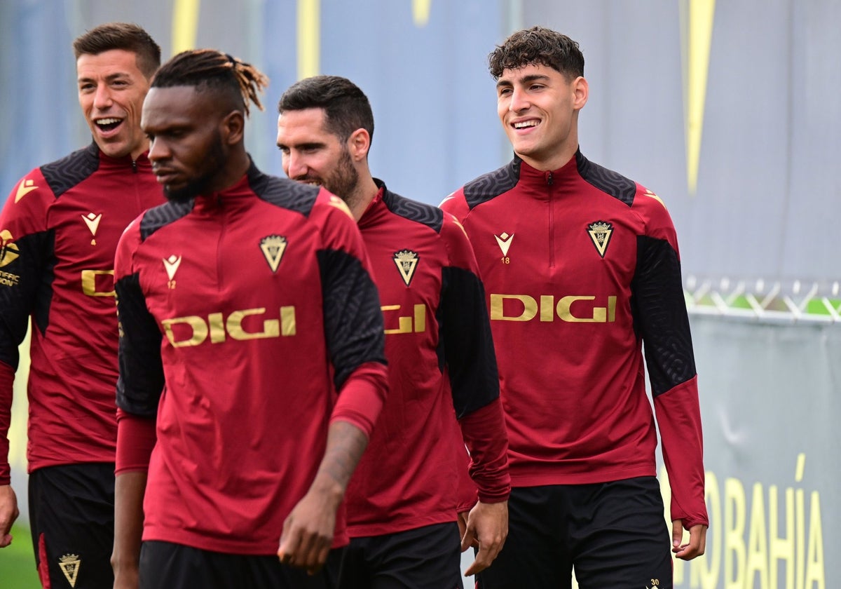 Borja Vázquez en un entrenamiento con el primer equipo.