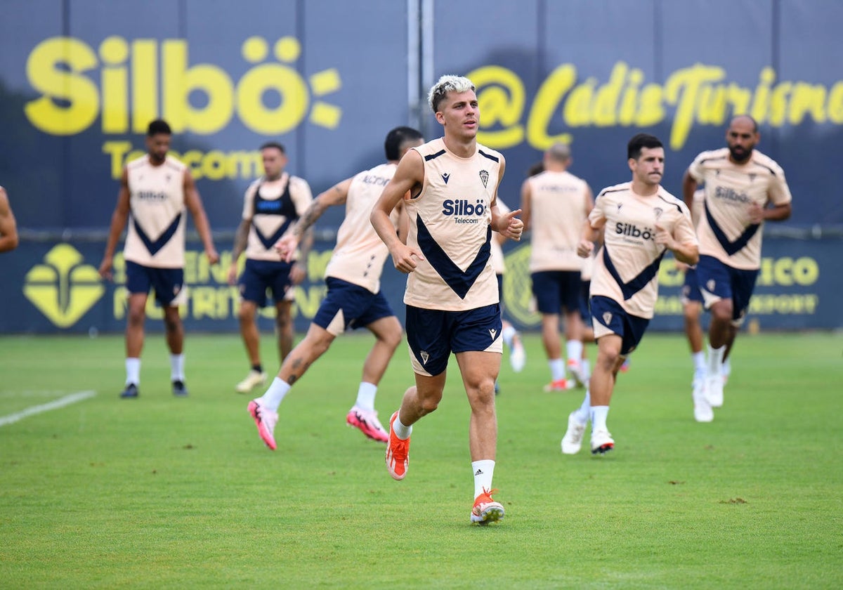 Alejo en el entrenamiento con el equipo