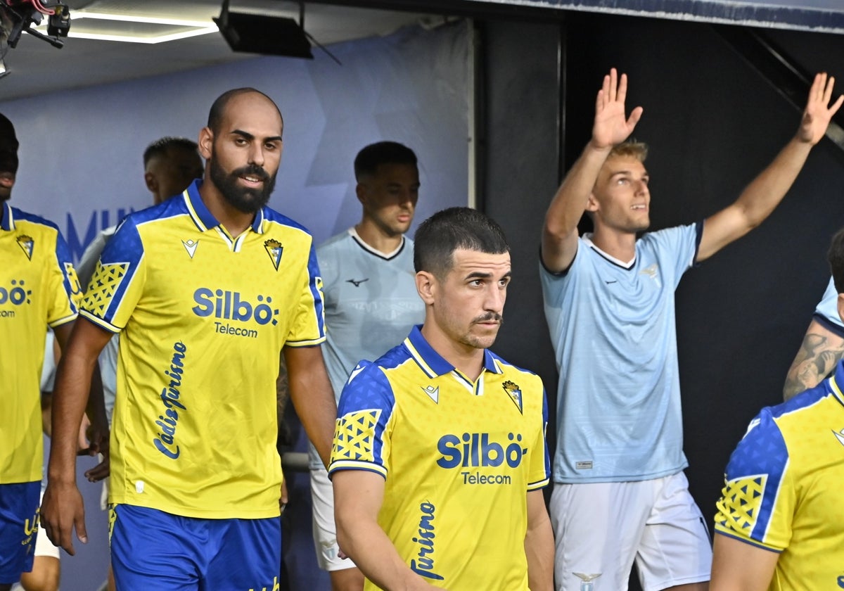 Fali y Matos, antes del Cádiz - Lazio.