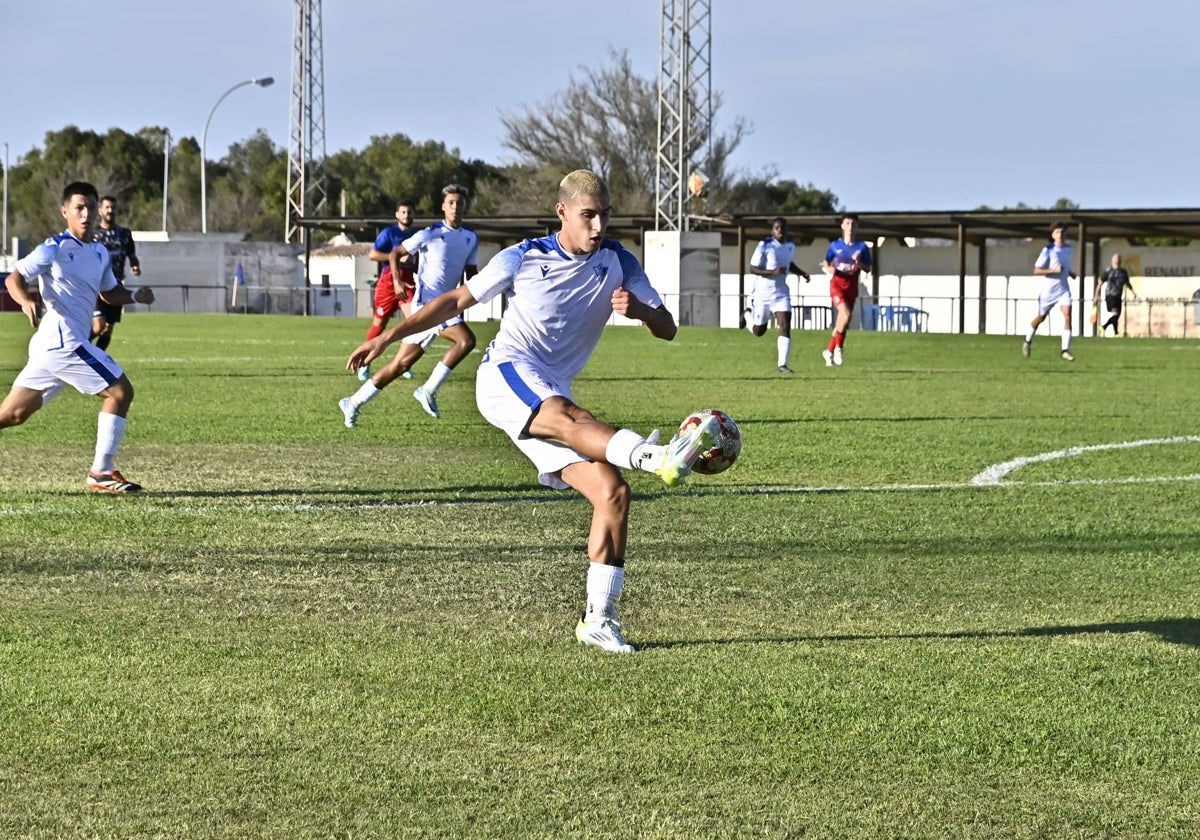 Borja Vázquez, durante el Vejer - Mirandilla