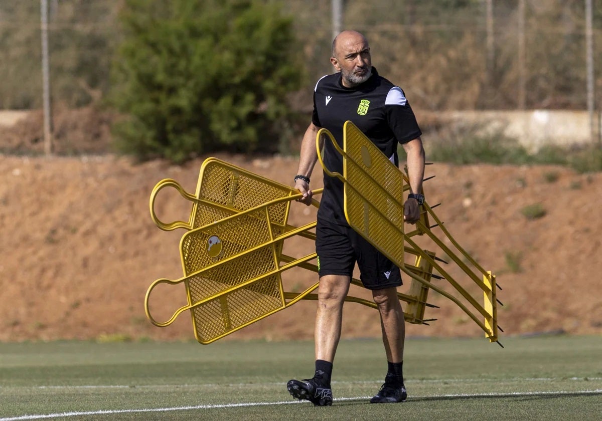 Abelardo, en un entrenamiento.