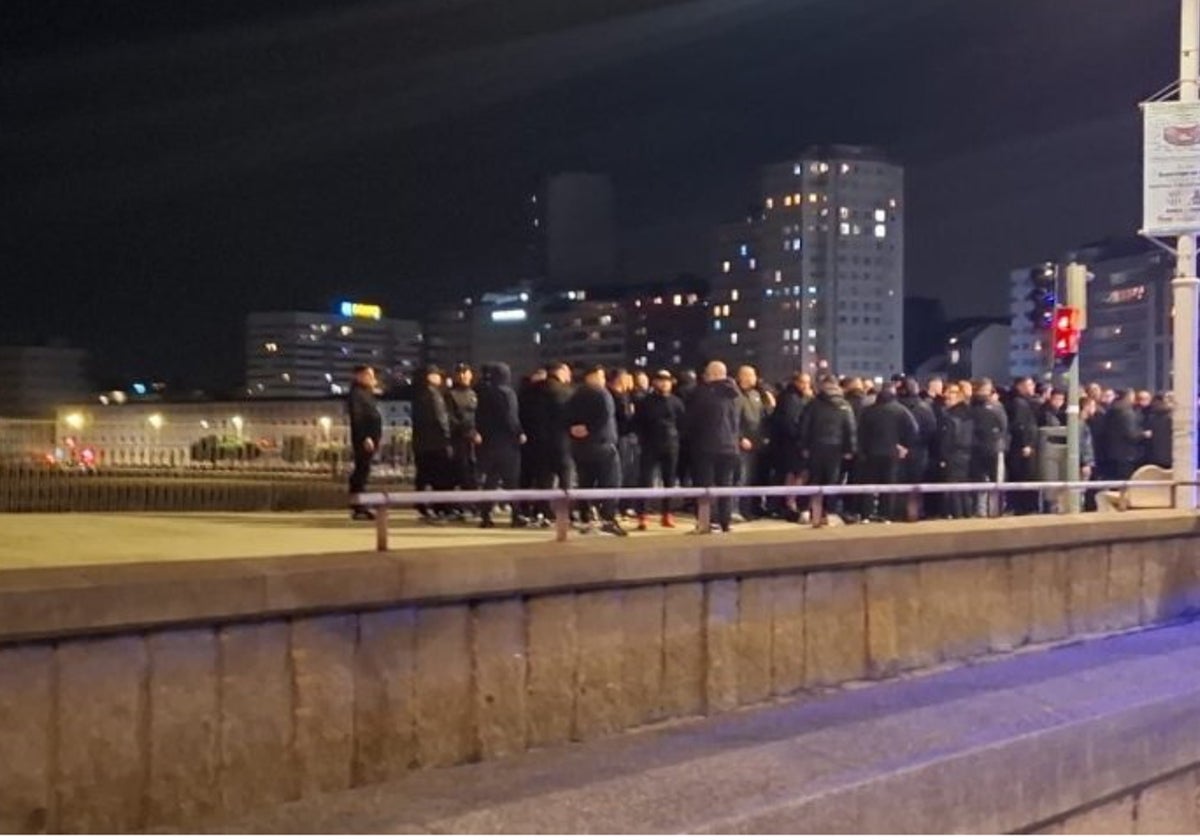 Los ultras malagueños causaron incidentes la noche anterior al duelo de Riazor en A Coruña.