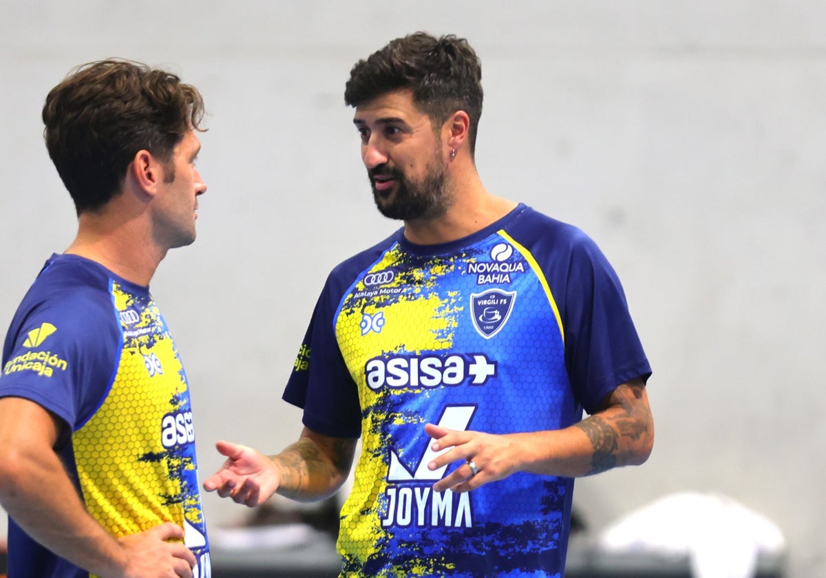 Álex Cortés, en un entrenamiento del Virgili reciente.