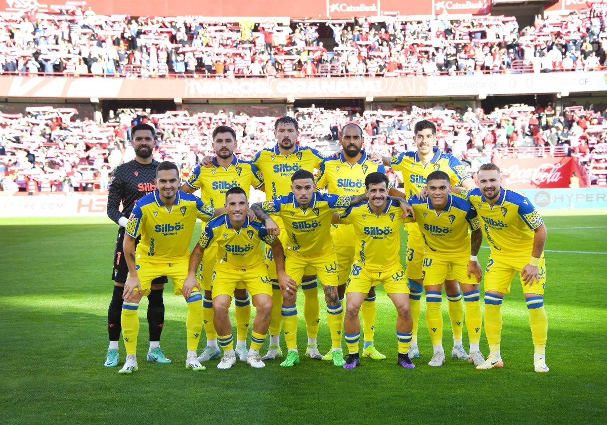 Once del Cádiz ante el Granada